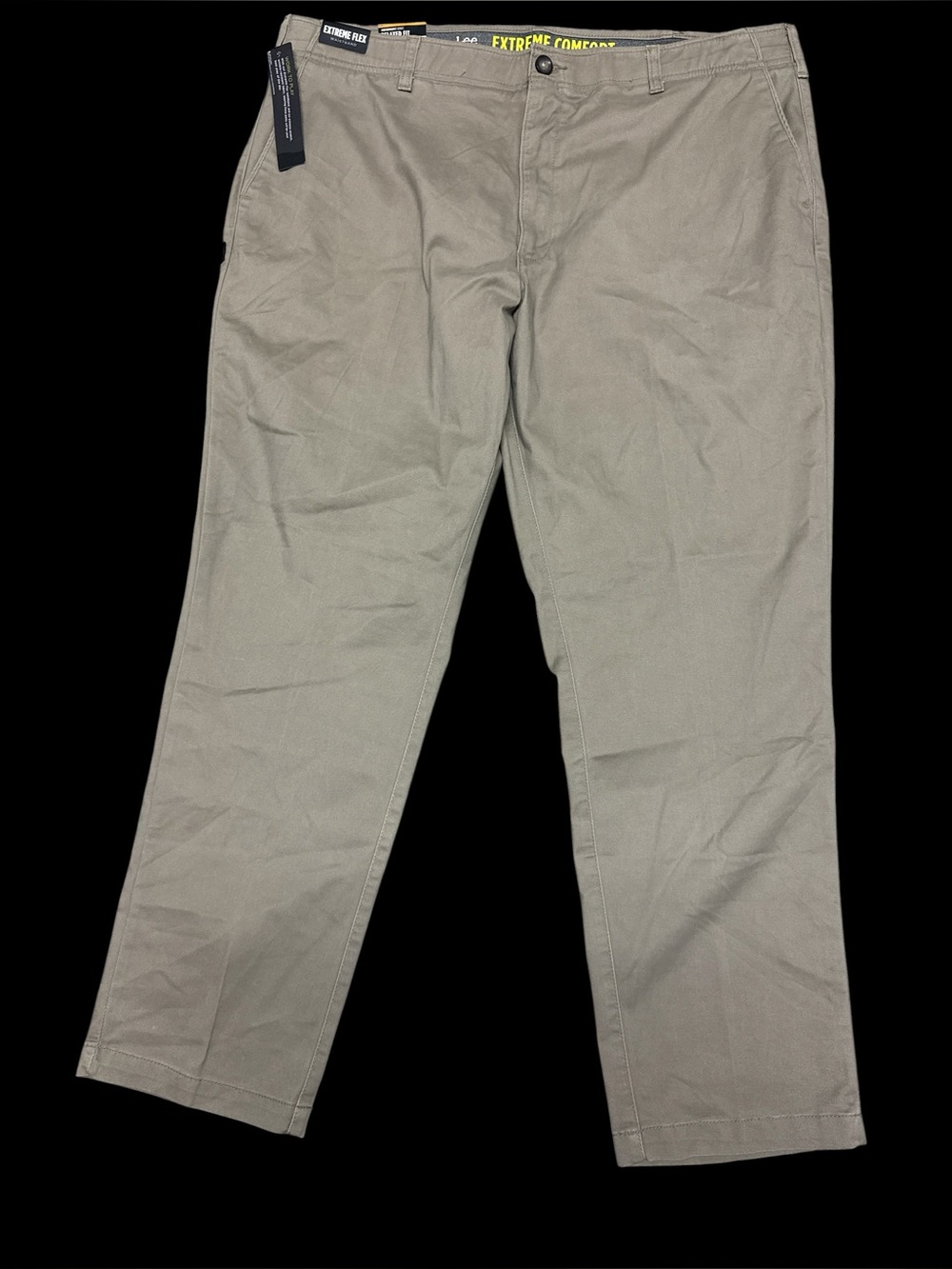 Lee Men’s Chinos Extreme Comfort Khaki Straight Fit Pants – Size 42 x 32 Stretch